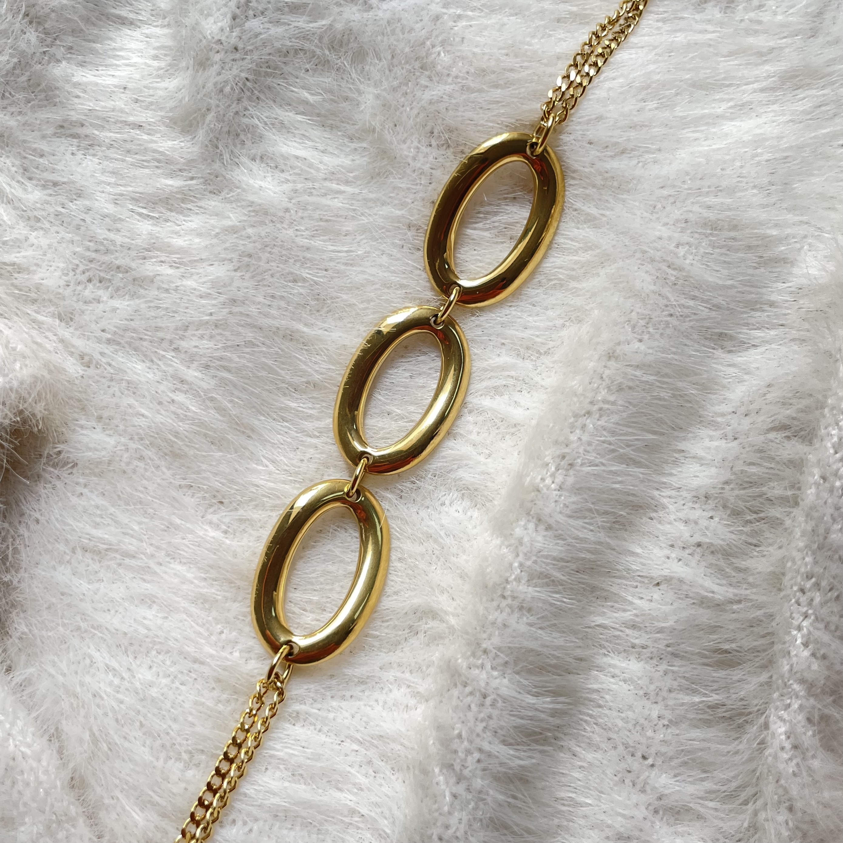 Three Ring Chain Bracelet